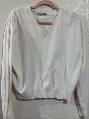 Crew Neck Women's Sweater in White